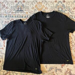 Nike Dri Fit Black Tees XL Neon Check